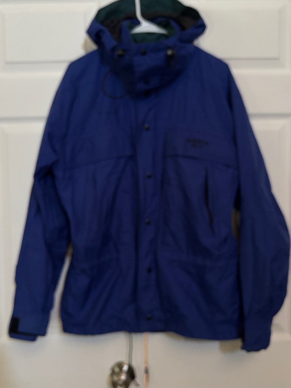 Vintage Solstice Gore-Tex Men’s Jacket Small Blue Hooded Waterproof Ski Coat